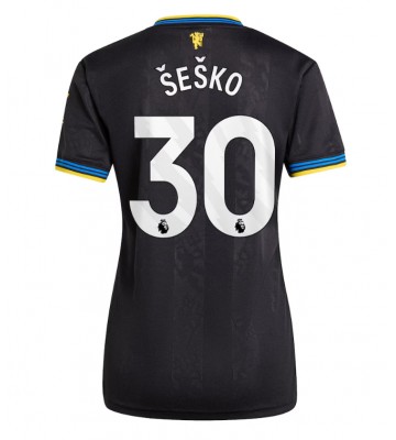 Manchester United Benjamin Sesko #30 Tercera Equipación Mujer 2025-26 Manga Corta